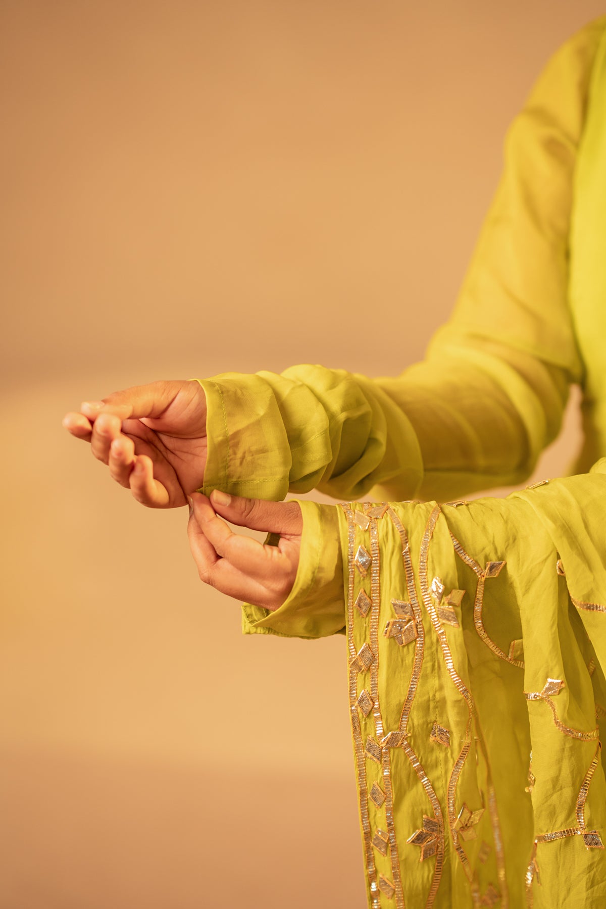 GOTTA BAZAR HARITA GOTA ORGANZA ANARKALI SET