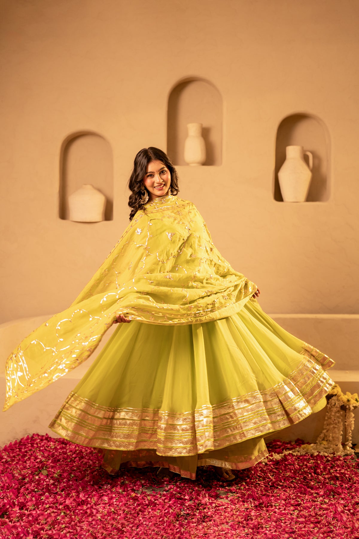 GOTTA BAZAR HARITA GOTA ORGANZA ANARKALI SET