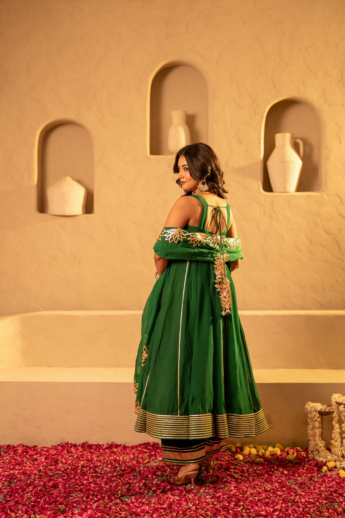 GOTTA BAZAR SAAWAN HARIYALI ORGANZA HANDWORK GOTA PATTI ANARKALI SET