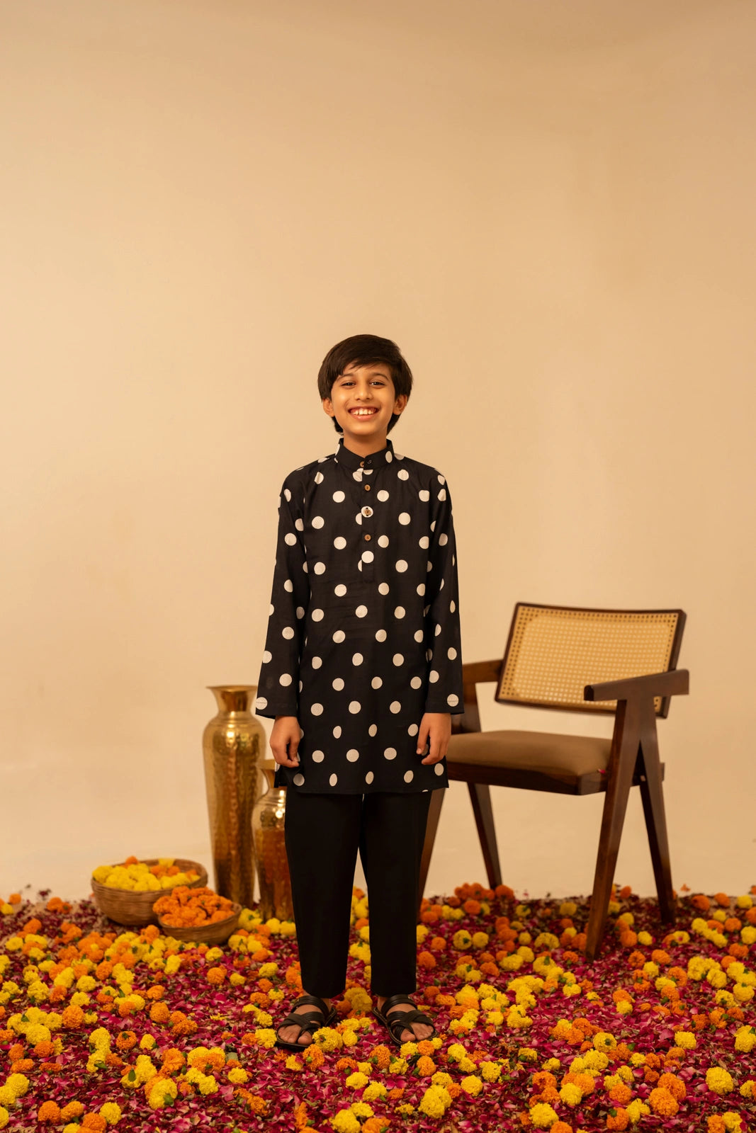 COTTON POLKA DOTS FAMILY OUTFIT COMBO