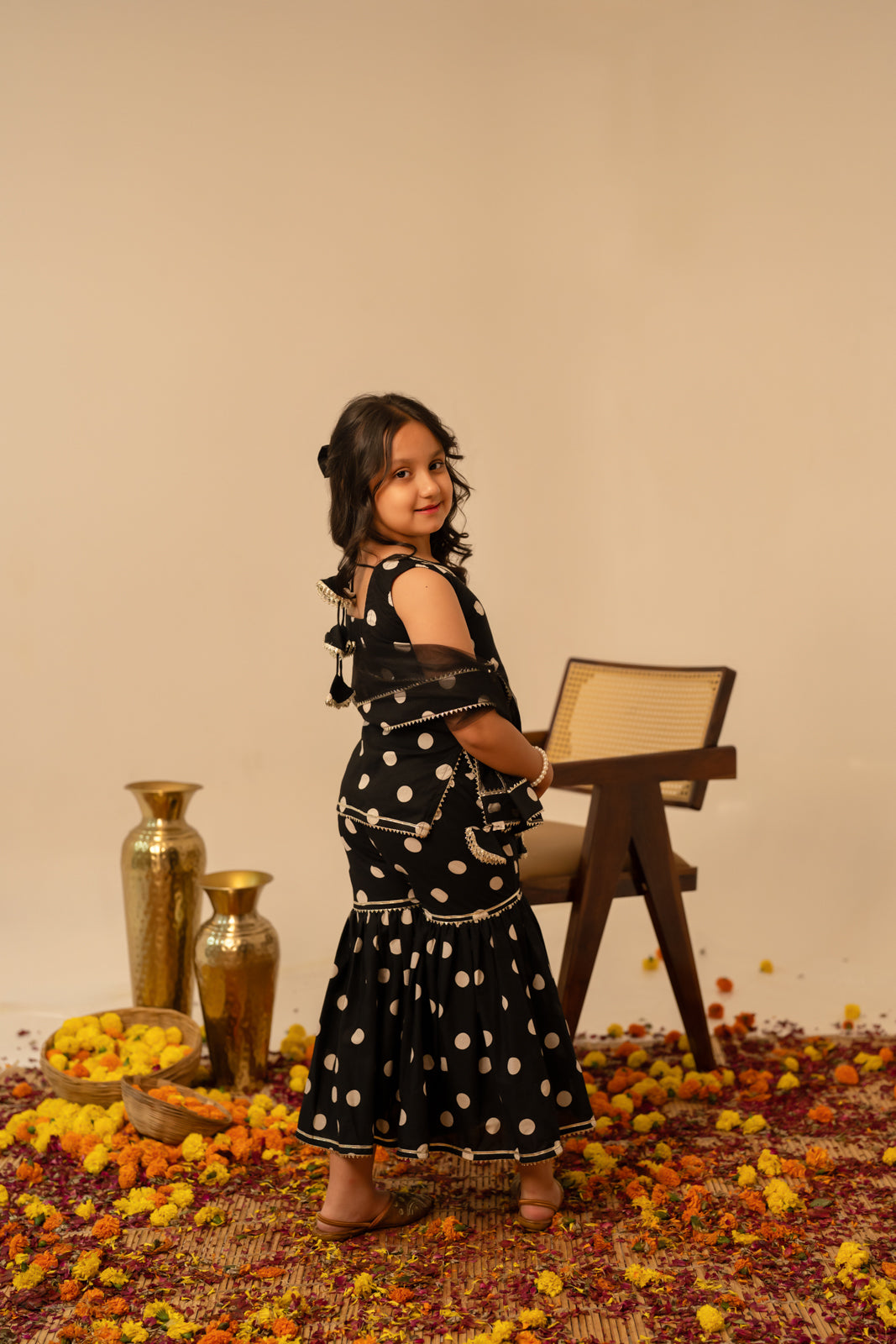 KHILKARI THE POLKA POP COTTON SHARARA SET