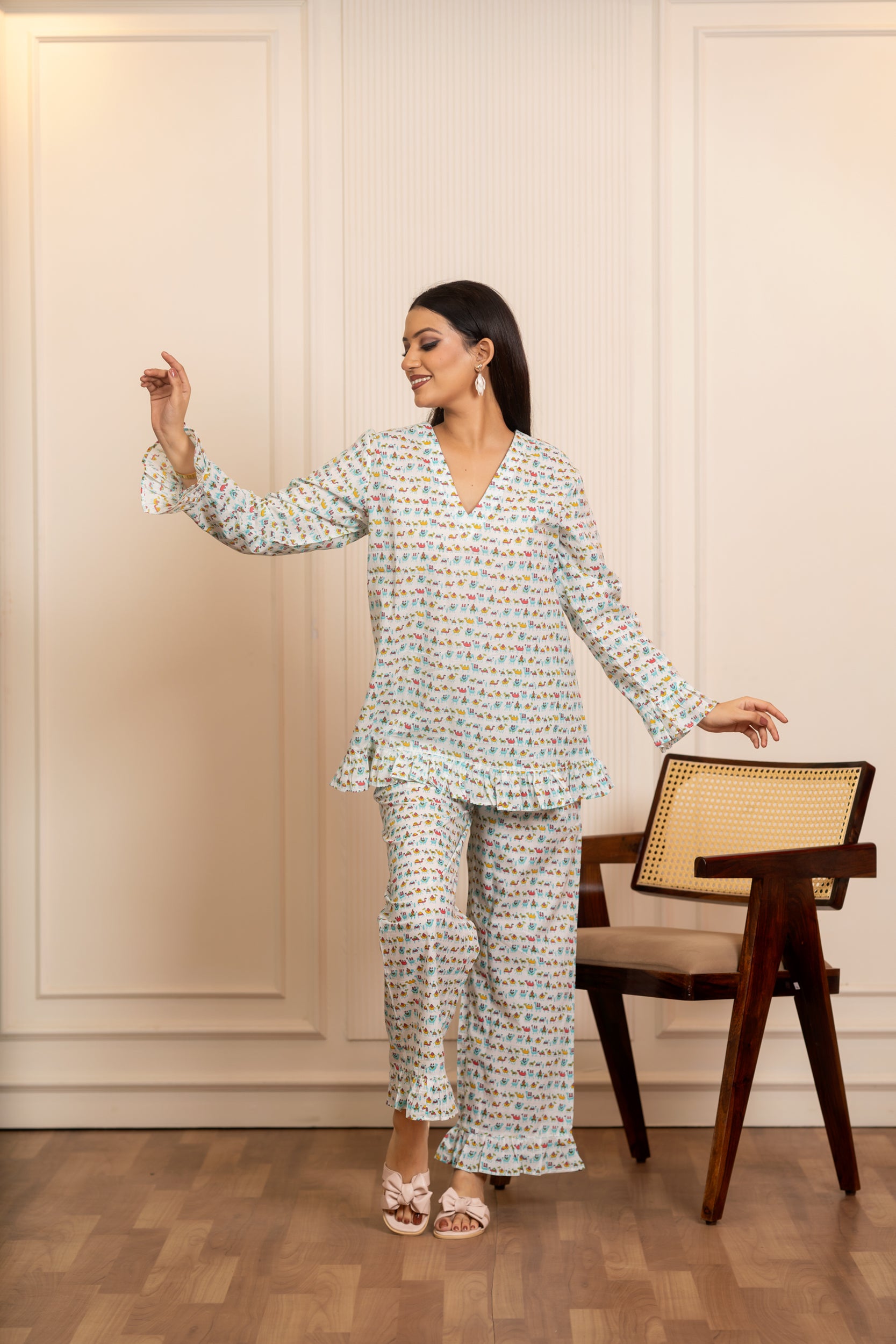 SUKOON NEEL SAFED SAFAR COTTON CO-ORD SETS
