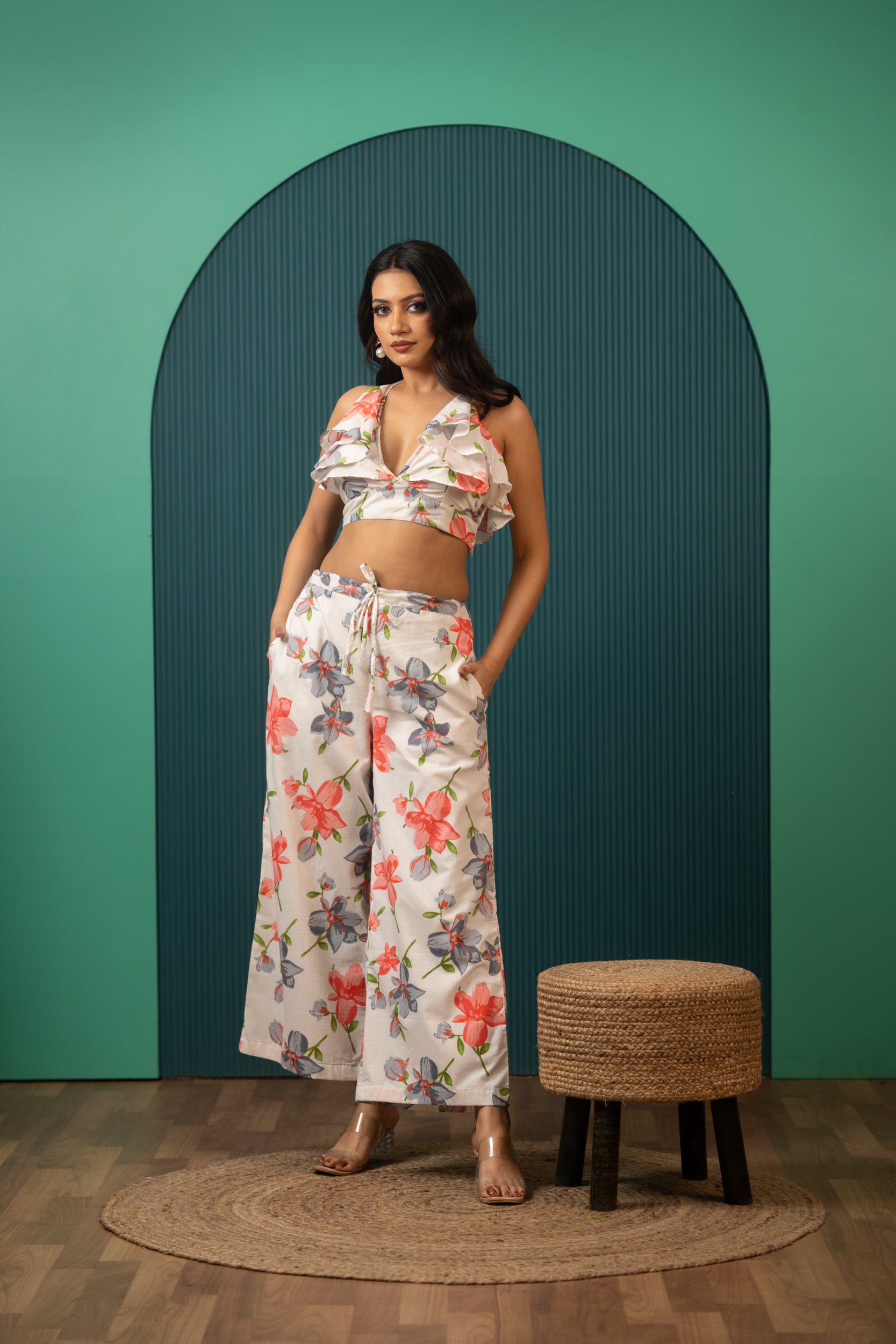 SUKOON BREEZY SUMMER SAFED FLORAL PRINT PANT SETS