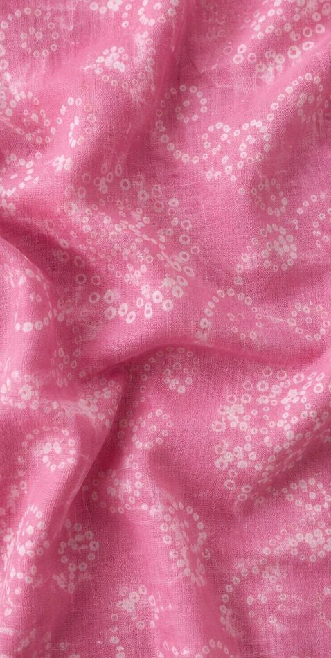 PINK BANDHEJ COTTON FABRIC