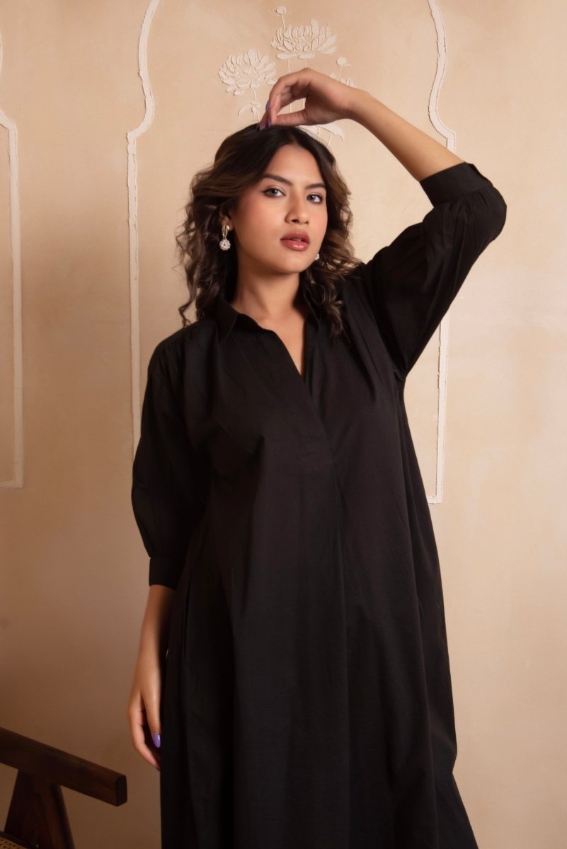 DHOOP CHAAV AISHA BLACK COTTON CO - ORD SET - Pomcha Jaipur