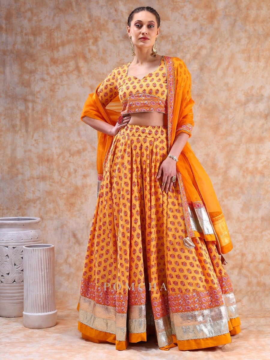 DIL KASH YELLOW LEHENGA SET - Pomcha Jaipur