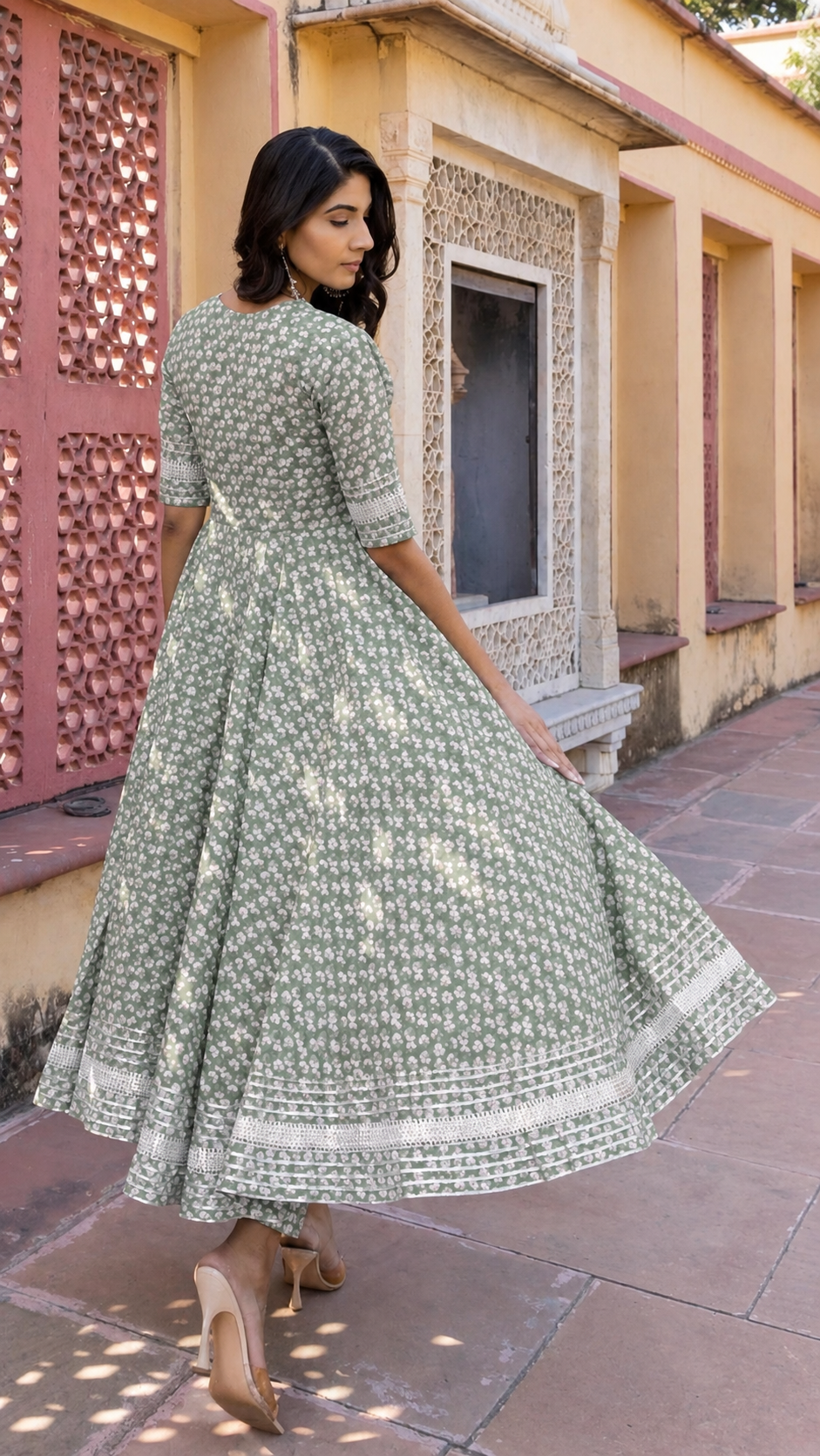 MAHNOOR COTTON ANARKALI SET