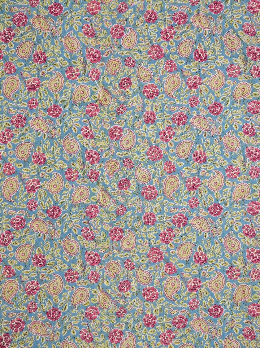 FLORAL PRINTED COTTON FABRIC - Pomcha Jaipur