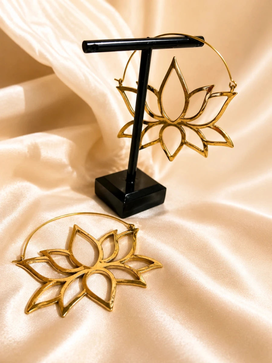 GOLDEN FLORA HOOPS - Pomcha Jaipur
