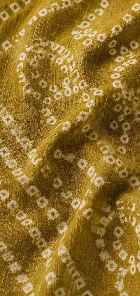 GREEN BANDHEJ FABRIC WITH TRADITIONAL PATTERNS AND SOFT COMFORTABLE - Pomcha Jaipur