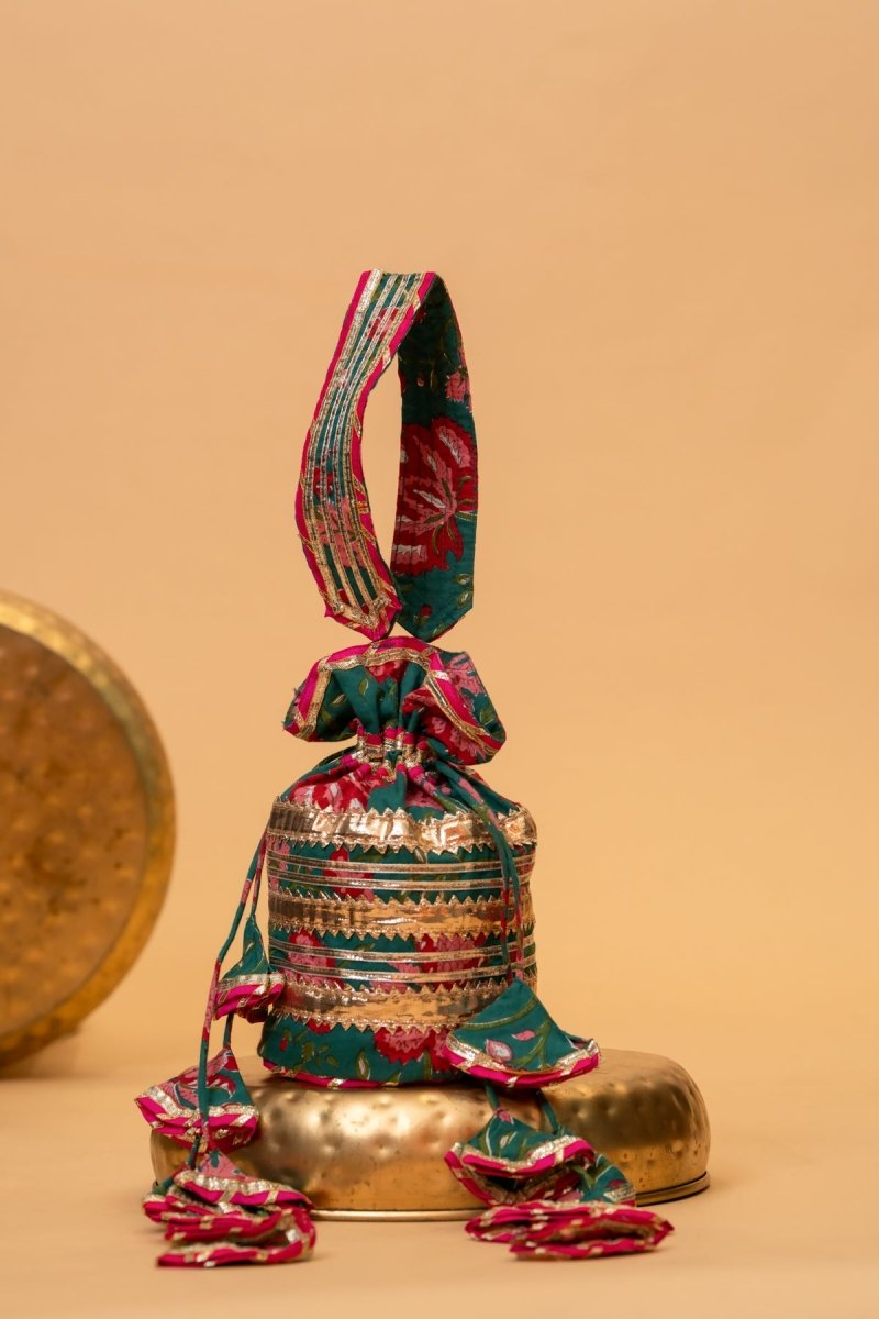 GULBAHAAR GOTA PATTI POTLI BAG - Pomcha Jaipur