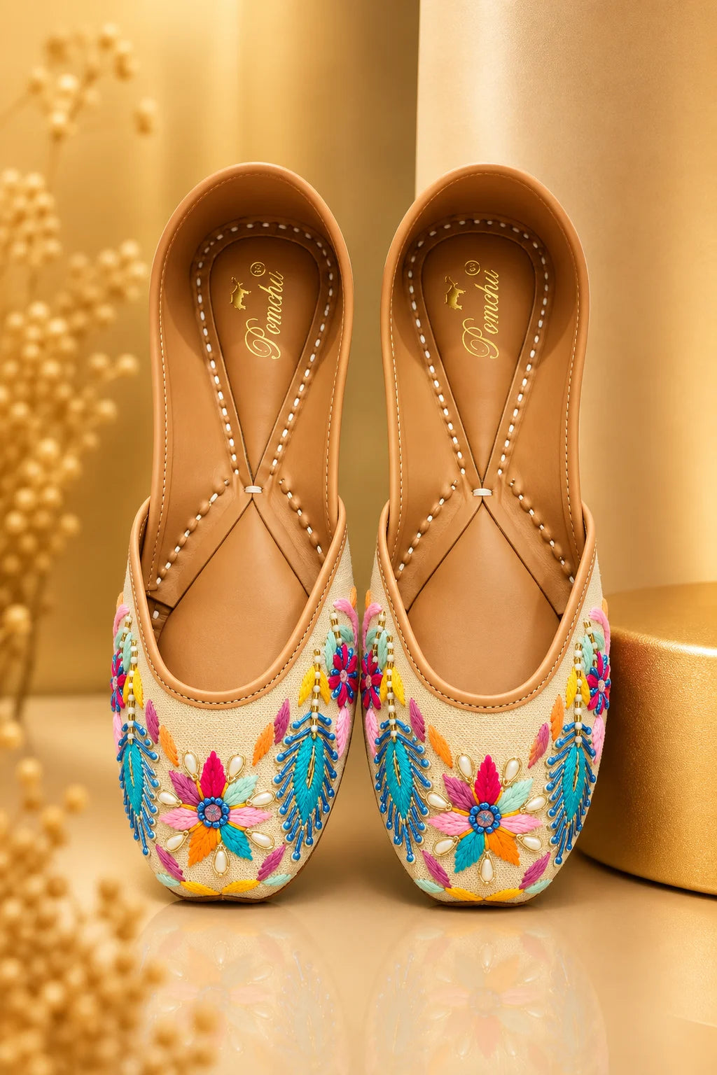 RANGBAHAR MULTICOLOR HAND WORK JUTTI FOR WOMEN