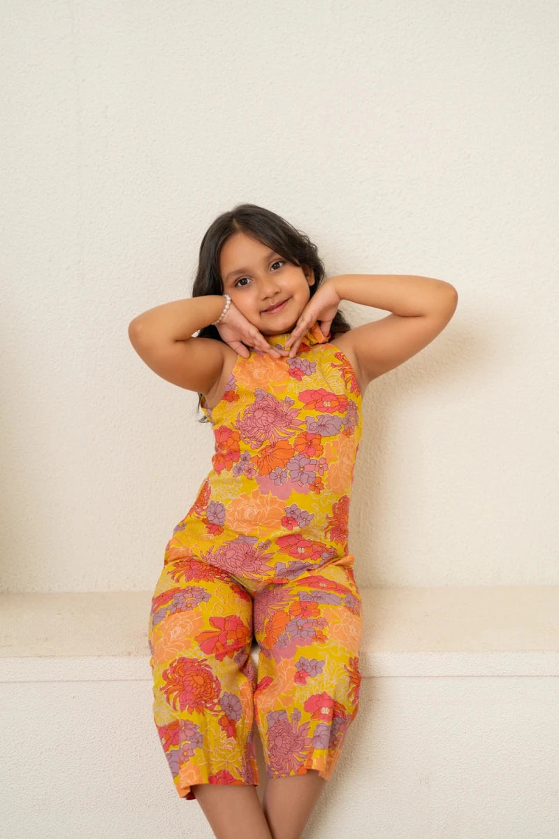 KHILKARI FLORAL SUMMERY COTTON CO-ORD SET - Pomcha Jaipur