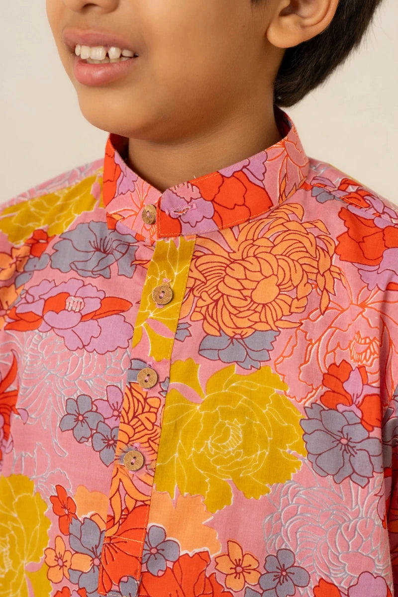 KHILKARI SUMMERY GLOW COTTON CO-ORD SET - Pomcha Jaipur