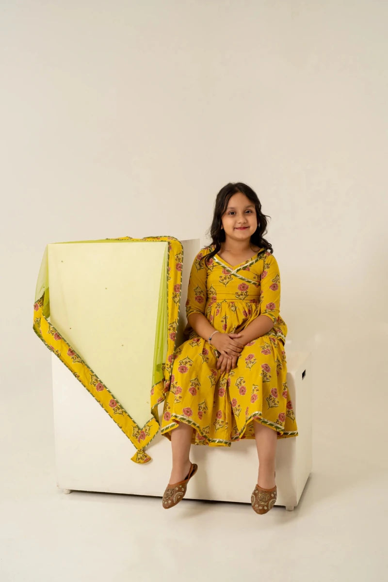 KHILKARI THE HONEY BEE COTTON SHARARA SET - Pomcha Jaipur