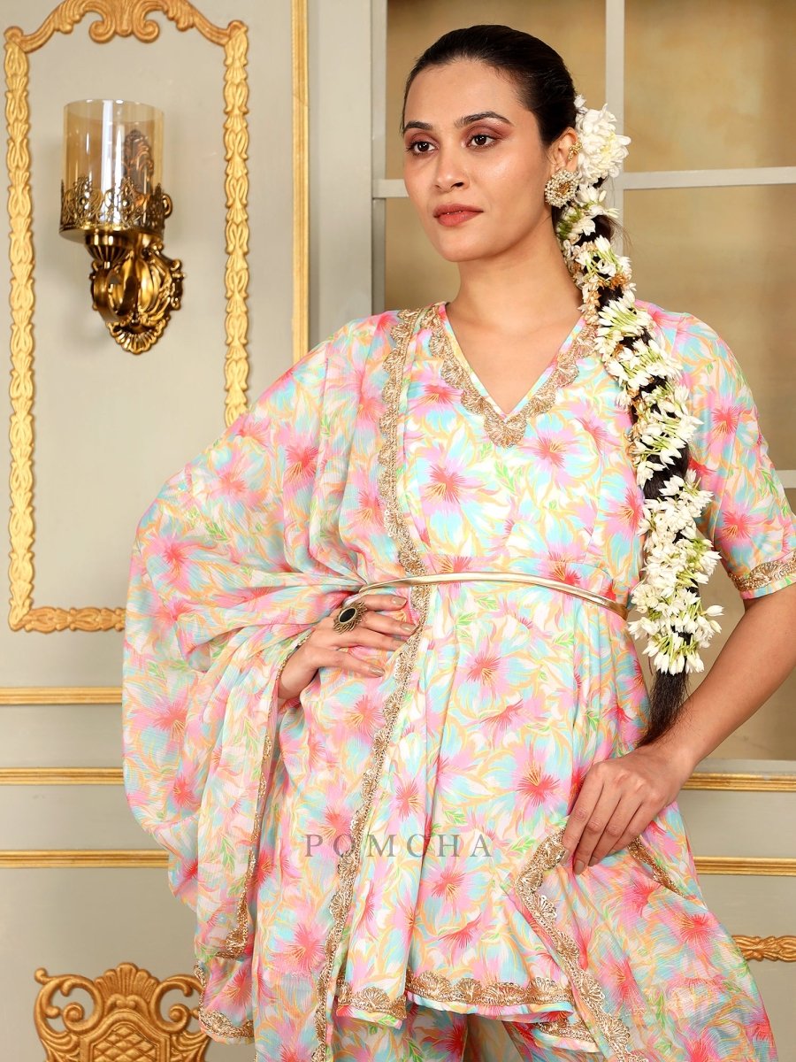 SAADGI GULISTAN SHARARA SET - Pomcha Jaipur