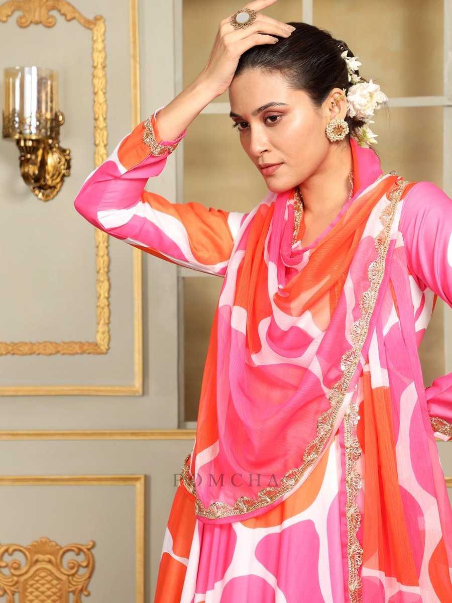 SAADGI RANGEEN ANARKALI SET - Pomcha Jaipur