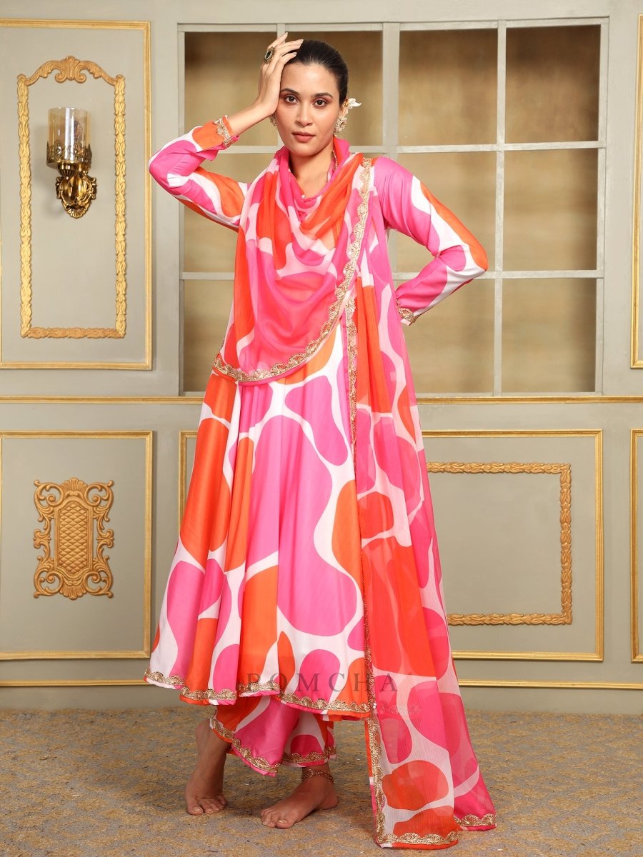 SAADGI RANGEEN ANARKALI SET - Pomcha Jaipur