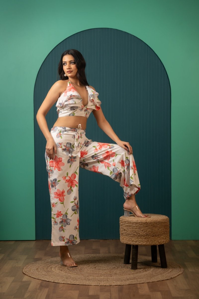 SUKOON BREEZY SUMMER SAFED FLORAL PRINT PANT SETS - Pomcha Jaipur