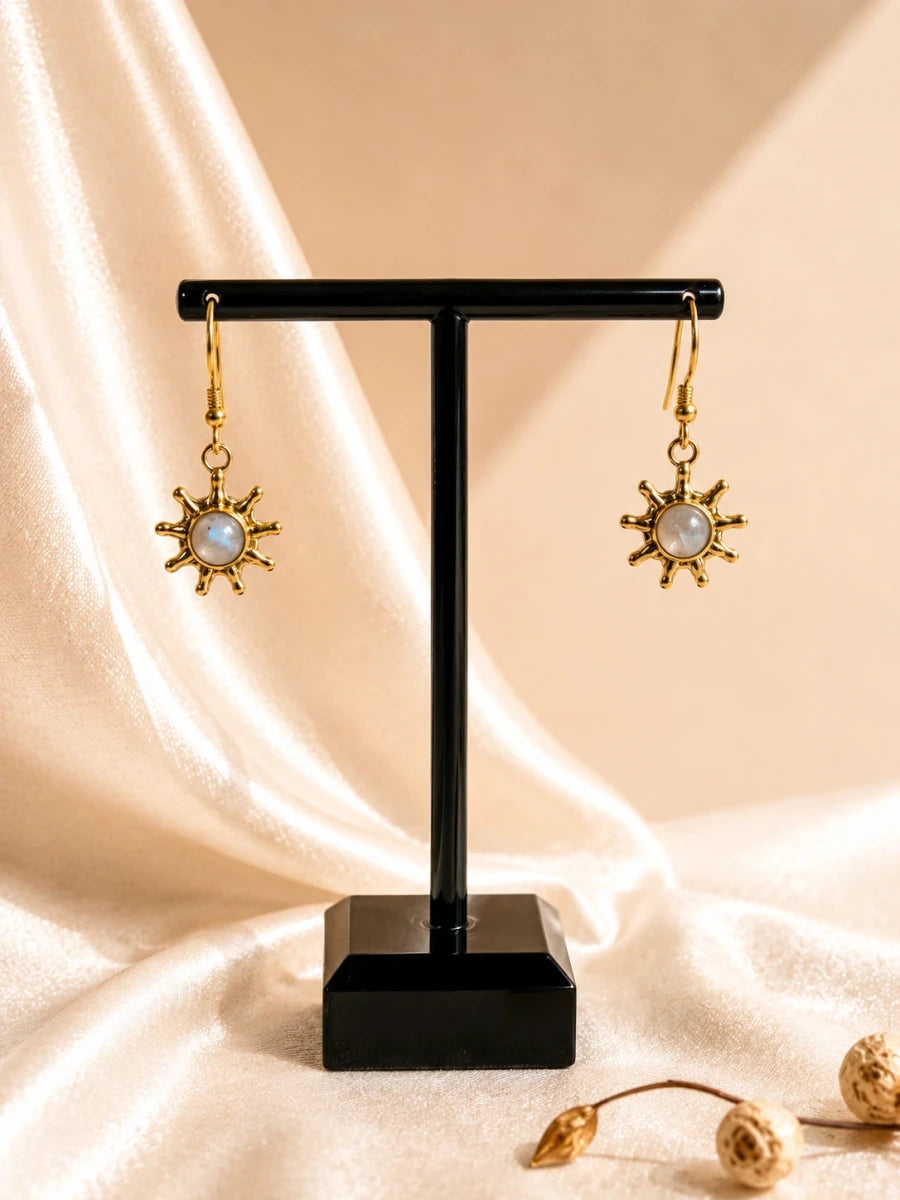 TINY BEADS STAR EARRINGS - Pomcha Jaipur