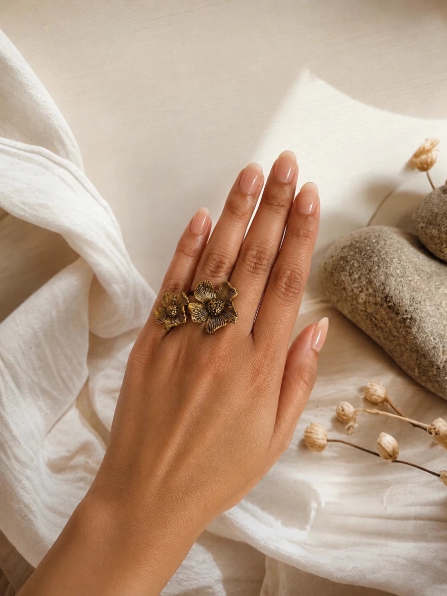 VINTAGE FLORA RING - Pomcha Jaipur