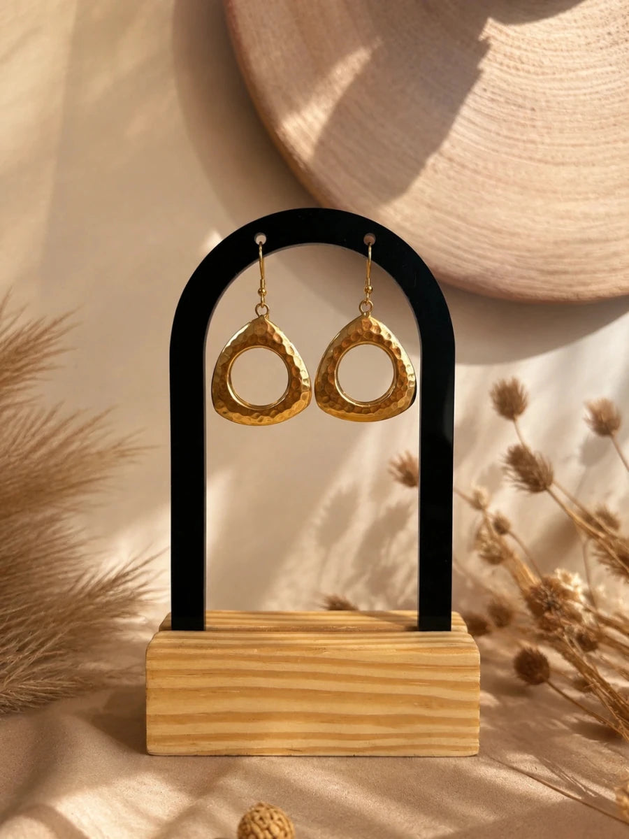 VINTAGE STYLE GOLD EARRINGS - Pomcha Jaipur