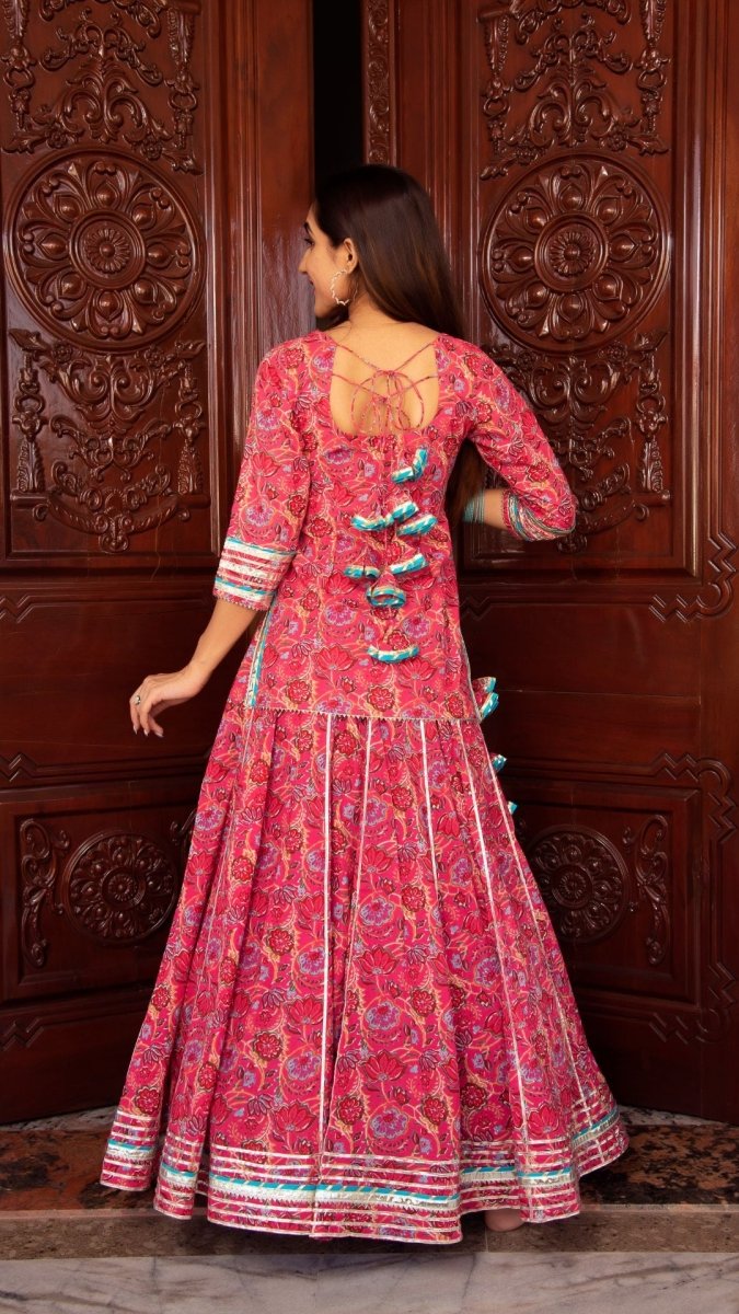 NAAZ COTTON SKIRT SET - Pomcha Jaipur