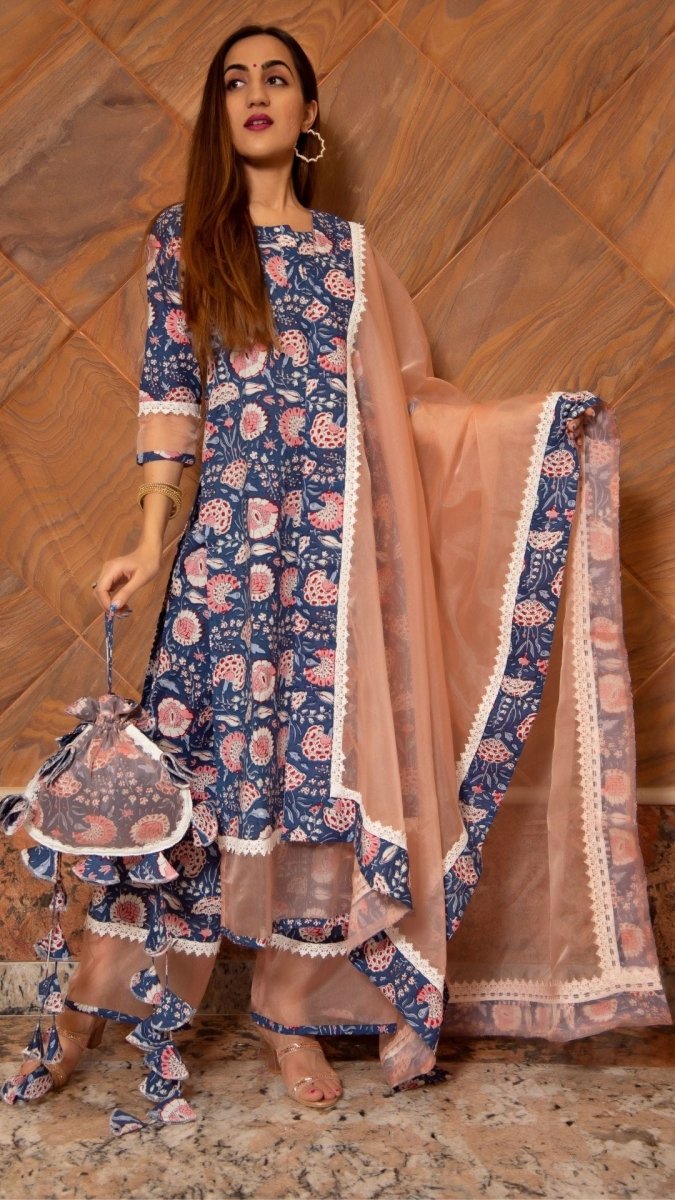 SARIKA COTTON SUIT SET - Pomcha Jaipur