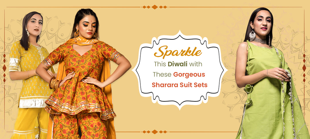 Sparkle This Diwali with These Gorgeous Sharara Suit Sets