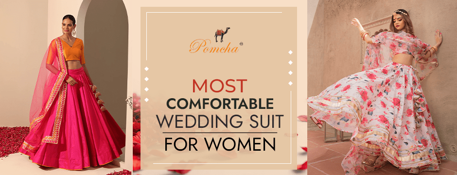 Comfort Meets Style on Your Big Day: Finding the Most Comfortable Wedding Suit for Women - Pomcha Jaipur