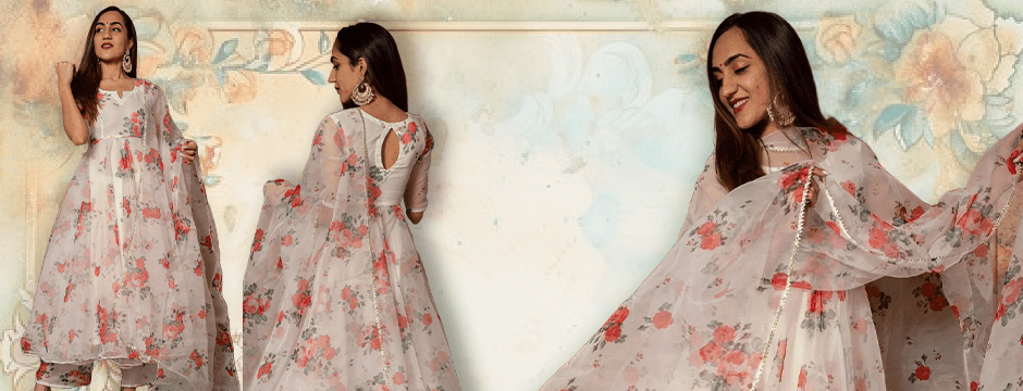 Elegance Redefined: Exploring the Charm of the Organza Suit for Women - Pomcha Jaipur
