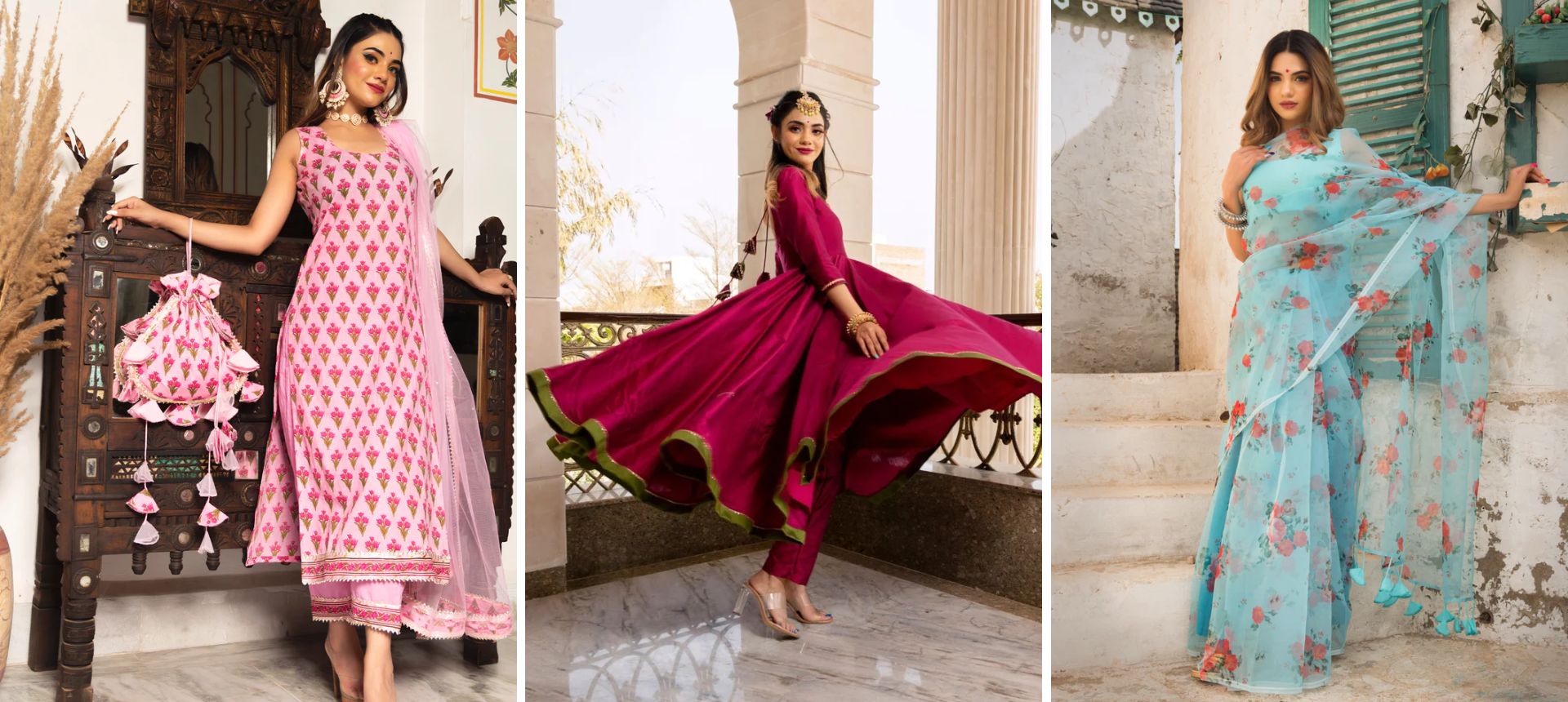 Ethnic Elegance for Friends Forever: Perfect Outfits for Women on Friendship Day - Pomcha Jaipur