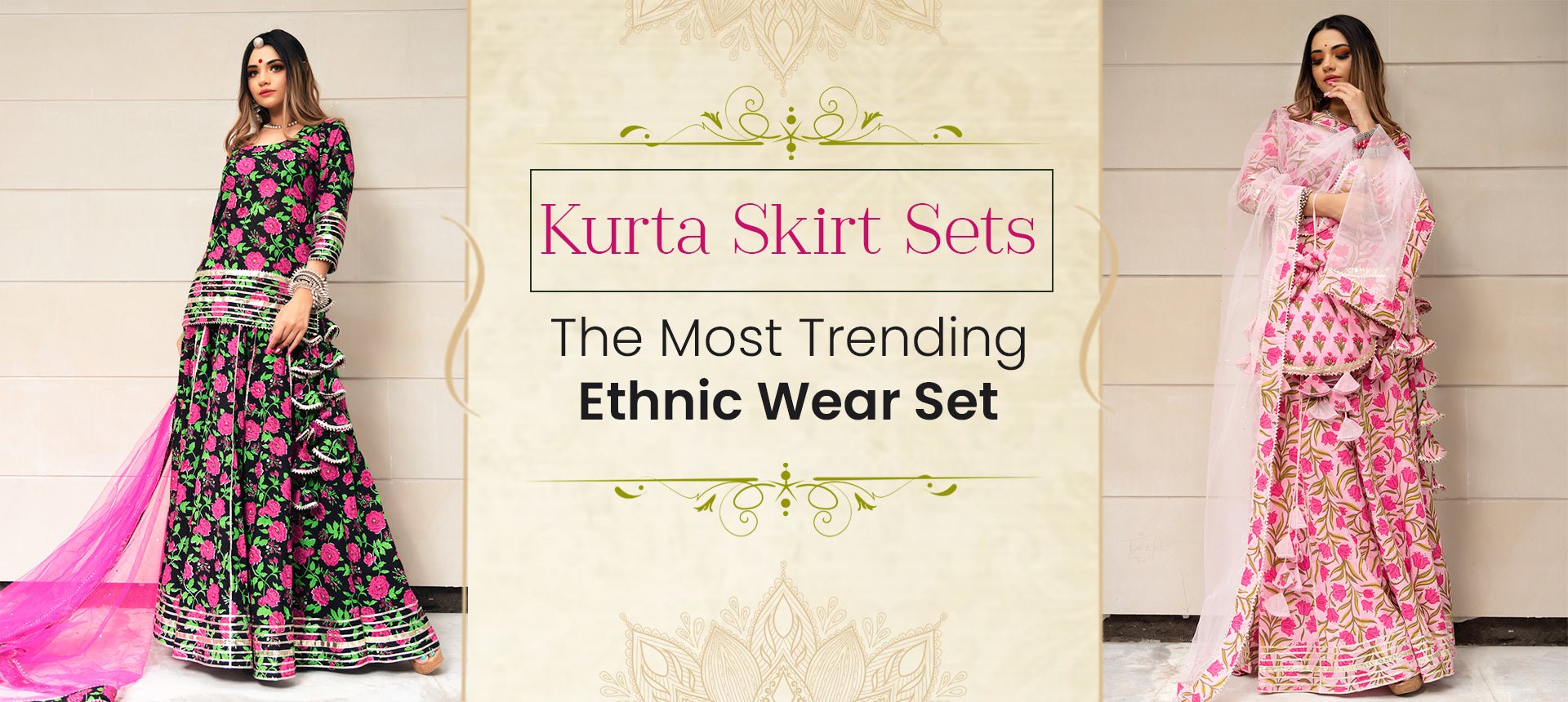 Kurta Skirt Sets: The Most Trending Ethnic Wear Set - Pomcha Jaipur