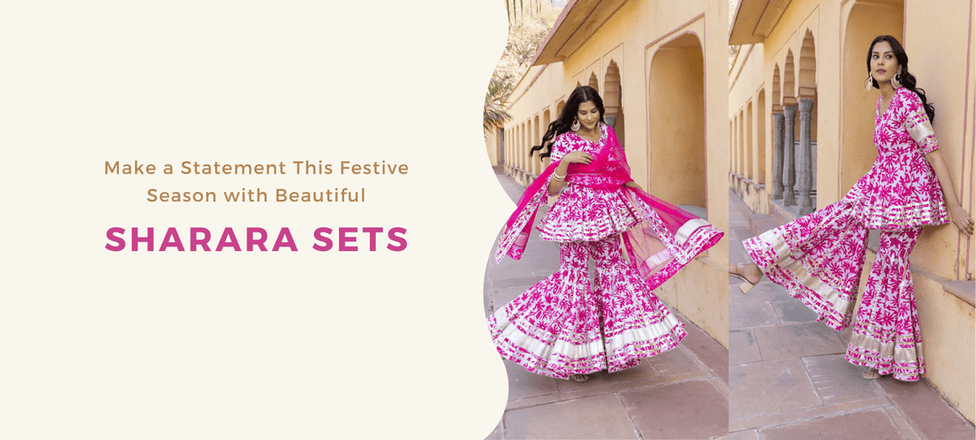 Make a Statement This Festive Season with Beautiful Sharara Sets - Pomcha Jaipur