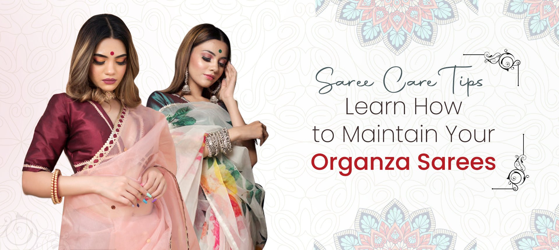 Saree Care Tips: Learn How To Maintain Your Organza Sarees - Pomcha Jaipur