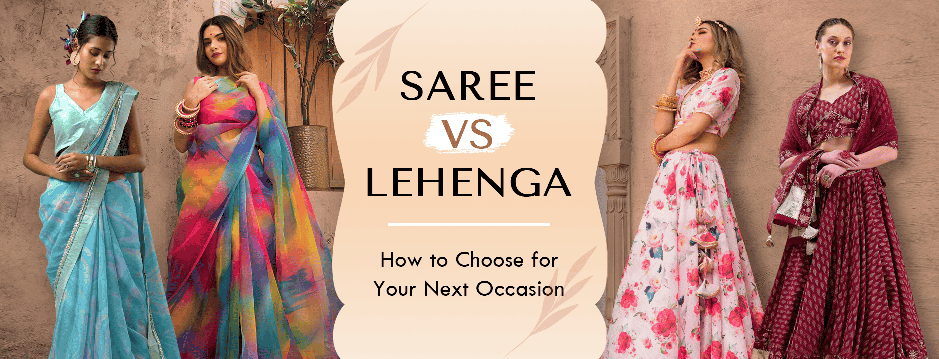 Saree vs Lehenga: How to Choose for Your Next Occasion - Pomcha Jaipur