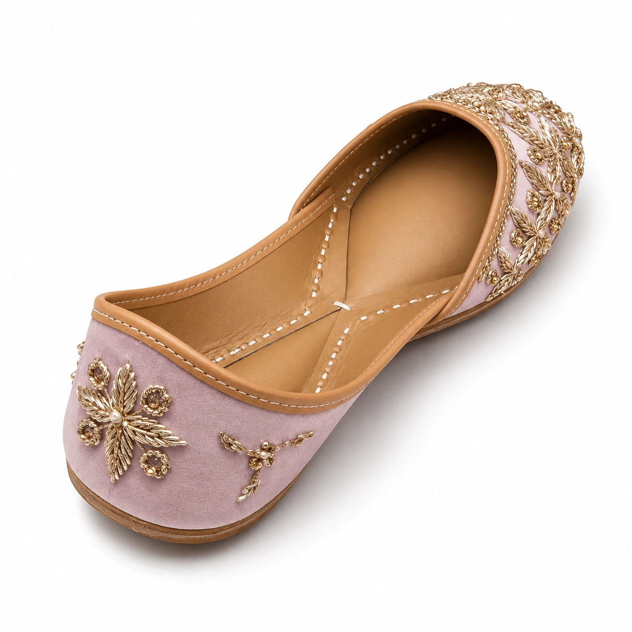 GULNAAR  DABKA STONE HANDWORK JUTTI FOR WOMEN
