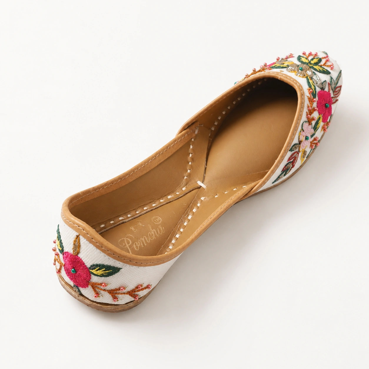 MULTICOLOUR FLORAL EMBROIDERED JUTTI FOR WOMEN