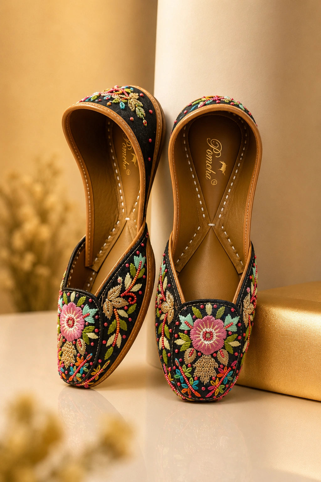 ZOHRA MULTICOLOUR EMBROIDERED JUTTI FOR WOMEN