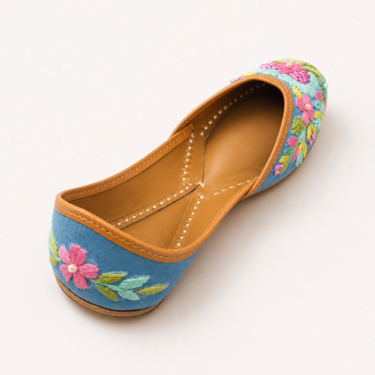 NEEL FLORAL EMBROIDERED JUTTI FOR WOMEN