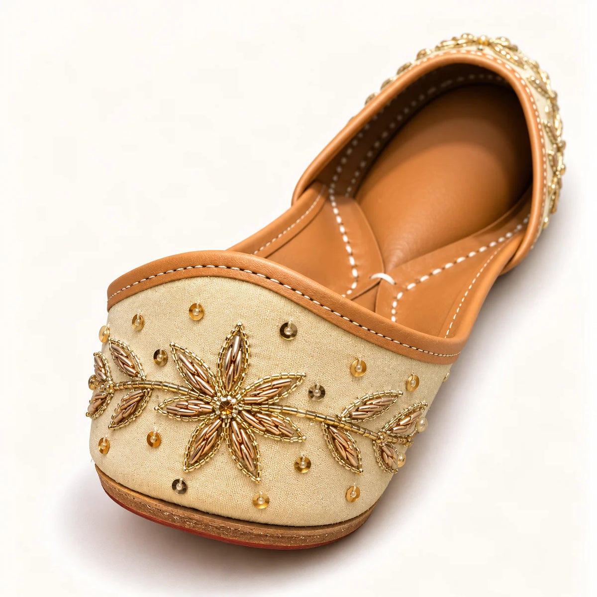 SITARA OFF WHITE HANDWORK JUTTIS FOR WOMEN