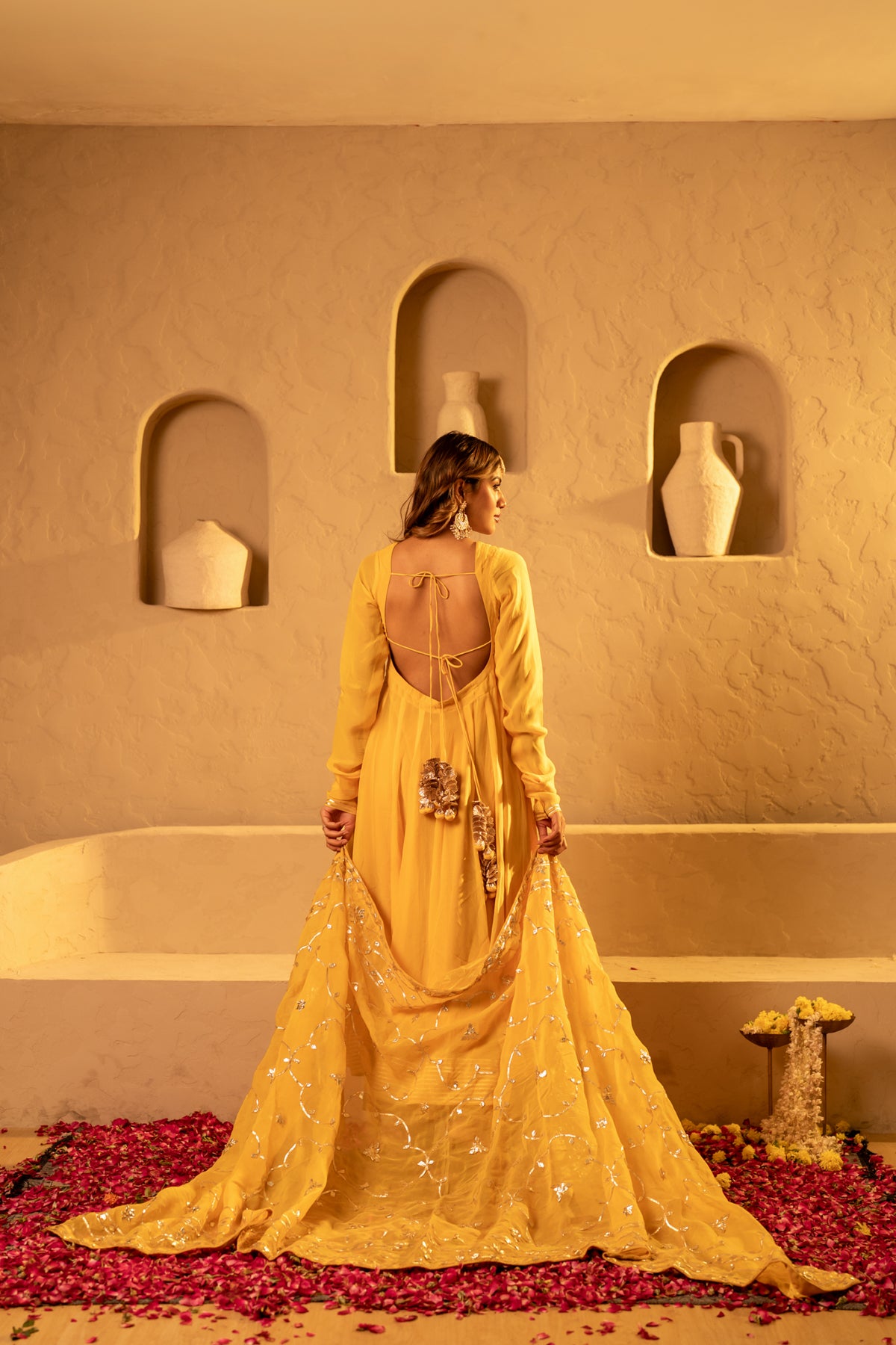 GOTTA BAZAR SURYAMUKHI GOTA FLARE ANARKALI SET WITH GOTA JAAK DUPATTA