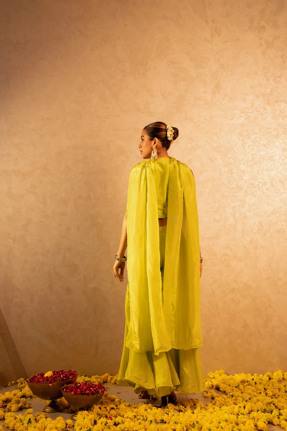 GOTTA BAZAR NEON COSMOS DABKA WORK SHARARA SET