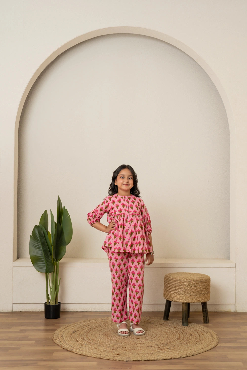 KHILKARI CANDY BLOSSOM  HAND BLOCK PRINT COTTON CORD-SET