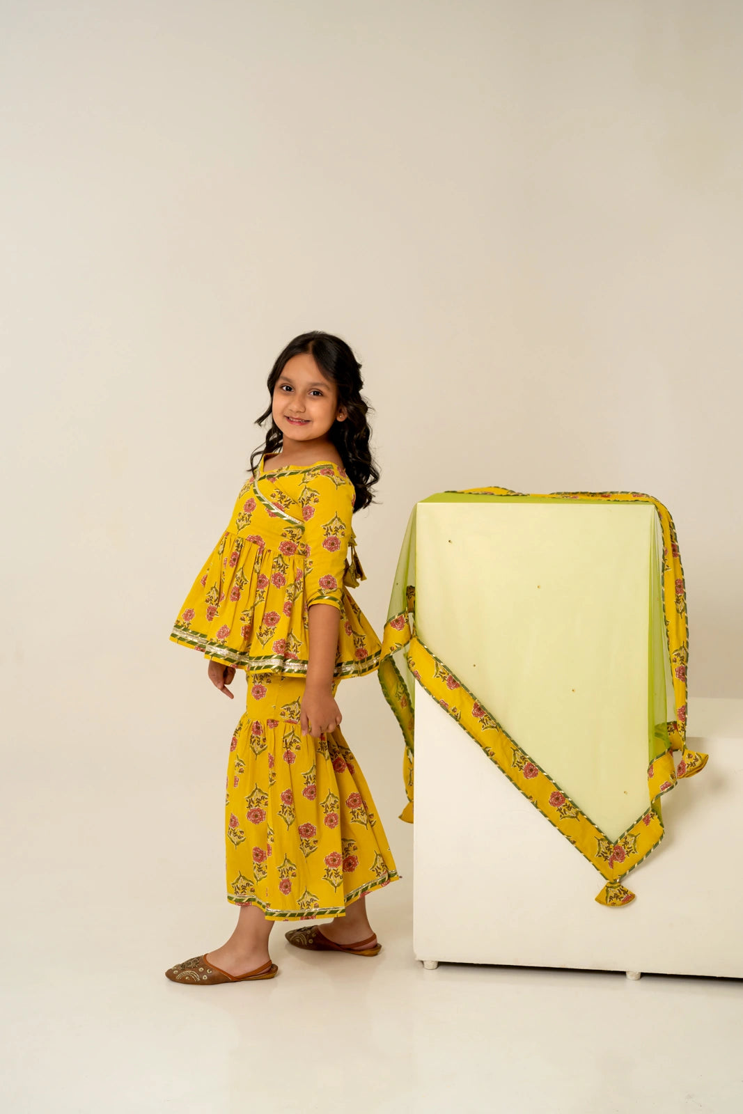 KHILKARI THE HONEY BEE COTTON SHARARA SET