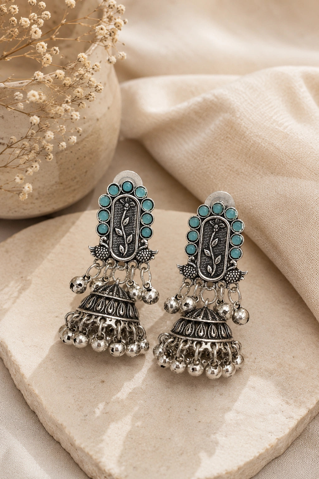 RIWAAYAT OXIDISED JHUMKA FOR WOMEN