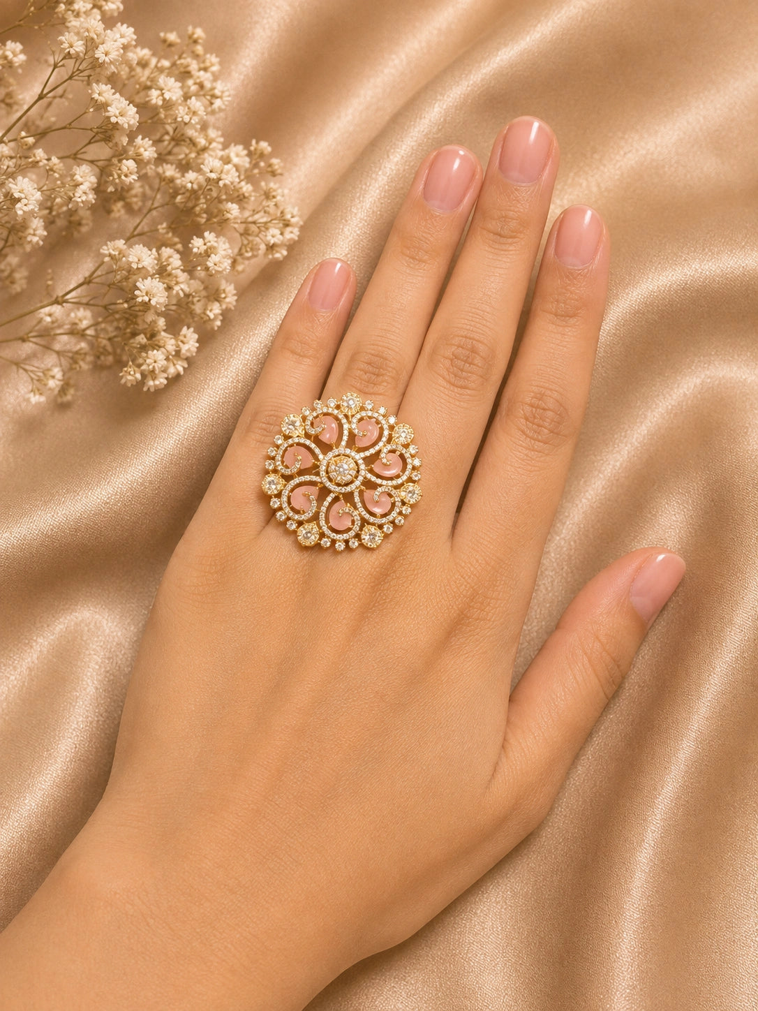 FLORA CHARM ADUSTABLE FASHION WOMEN RING