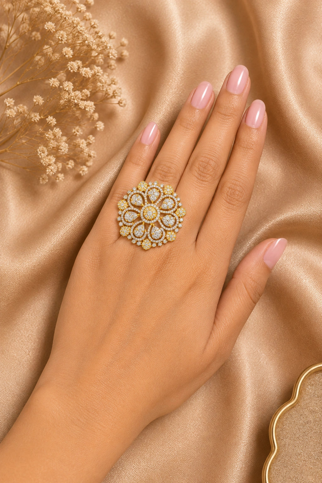 CHANDNI BLOOM ADUSTABLE RING FOR WOMEN