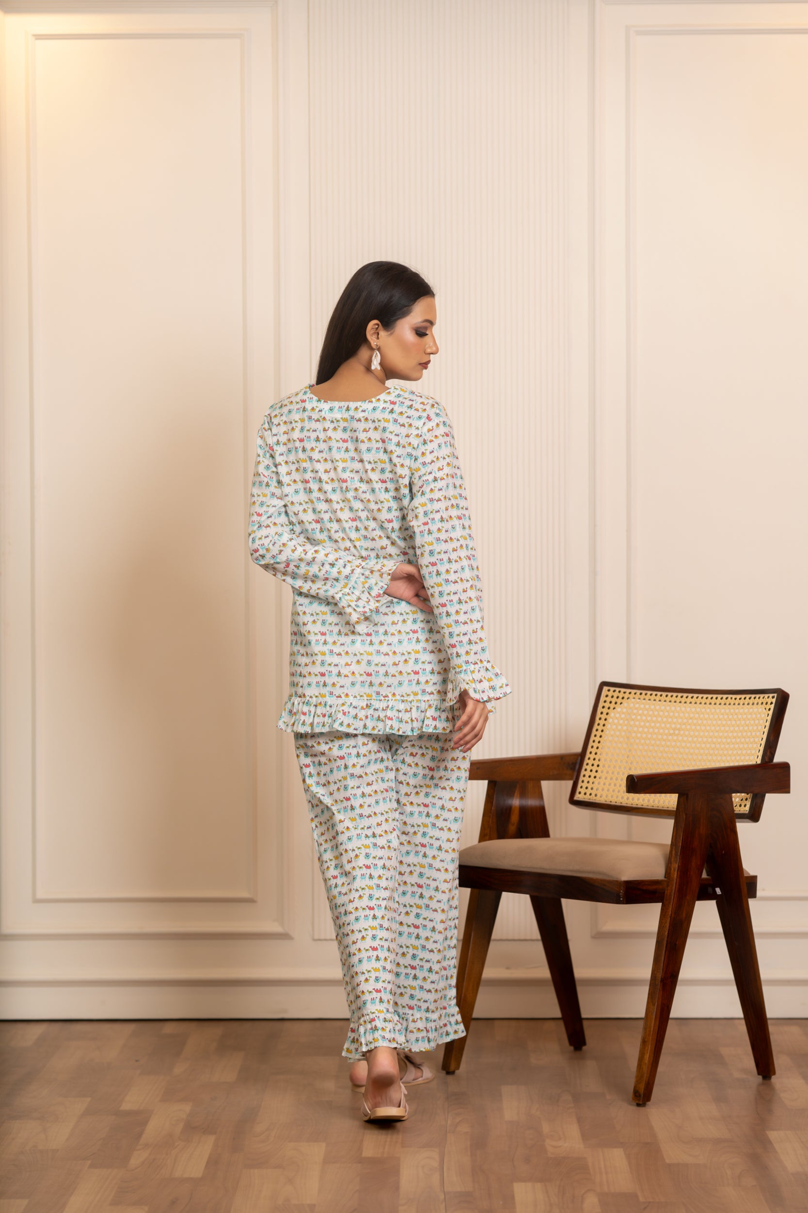 SUKOON NEEL SAFED SAFAR COTTON  CO-ORD SETS