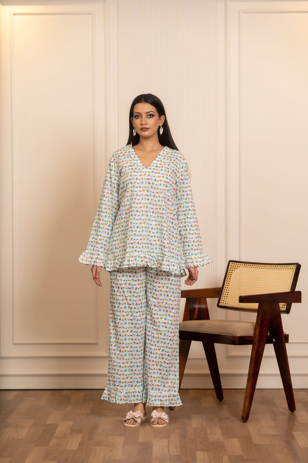 SUKOON NEEL SAFED SAFAR COTTON  CO-ORD SETS